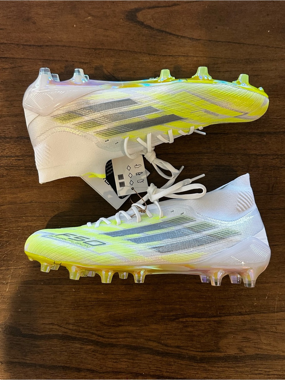 adidas F50 Sparkfusion Elite FG Soccer Cleats Women’s 8.5 White Neon NWT